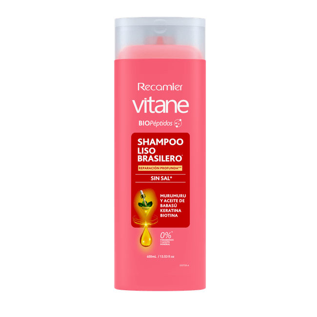 Shampoo Liso Brasilero Vitane 400ml