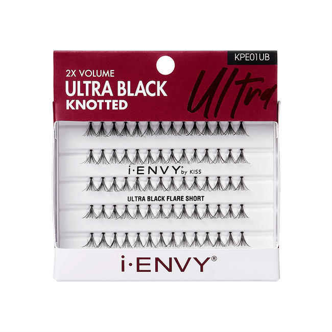 Pestañas 1x1 i-Envy KPE01UB Ultra Black Flare Short