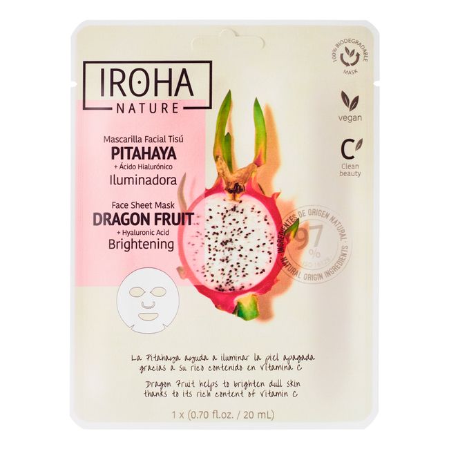 Iroha Mascarilla facial iluminadora con Pitahaya