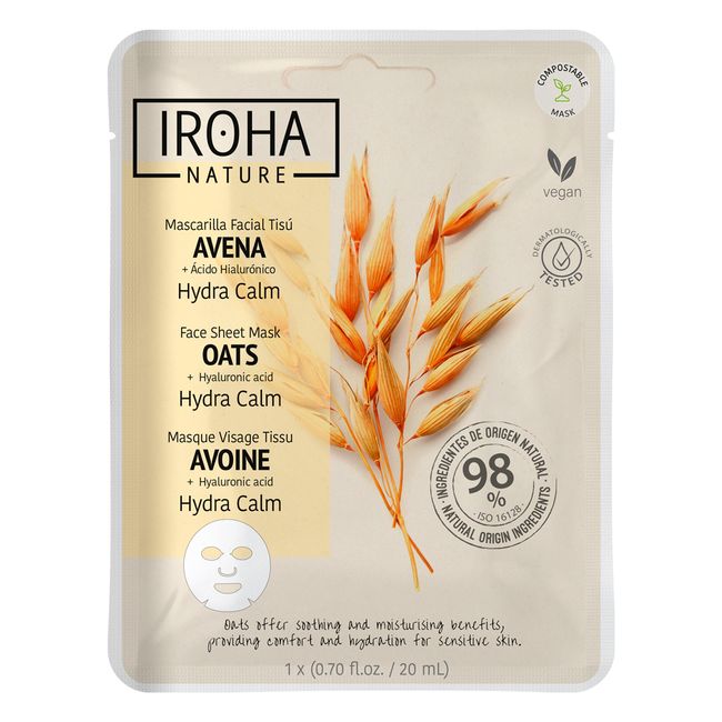 Iroha Mascarilla facial hidratante calmante con Avena