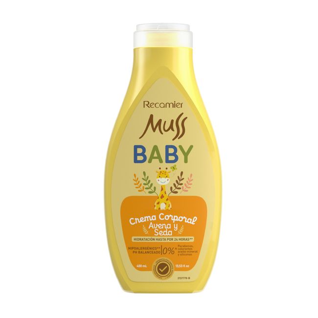 Crema Corporal Avena y Seda Muss Baby 400ml